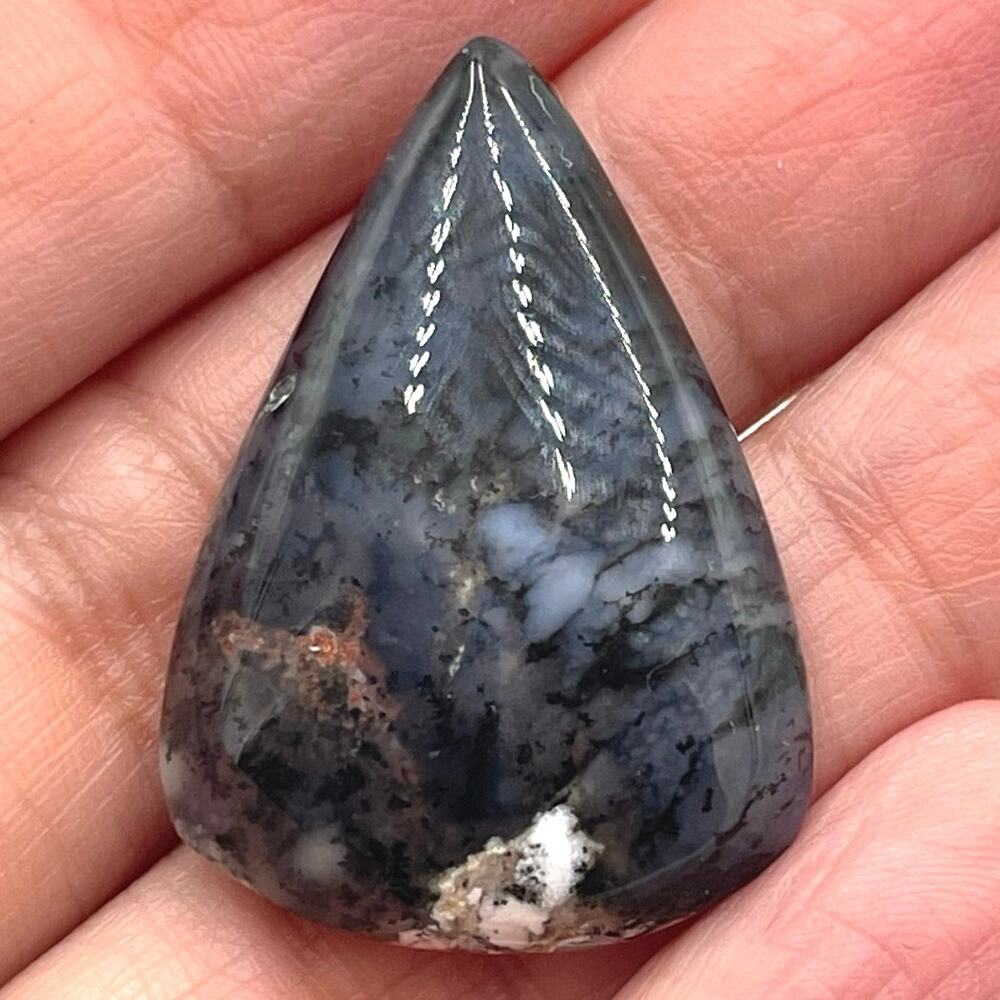 Maligano Jasper Teardrop Cabochon Natural Stone 1.25" Craft
